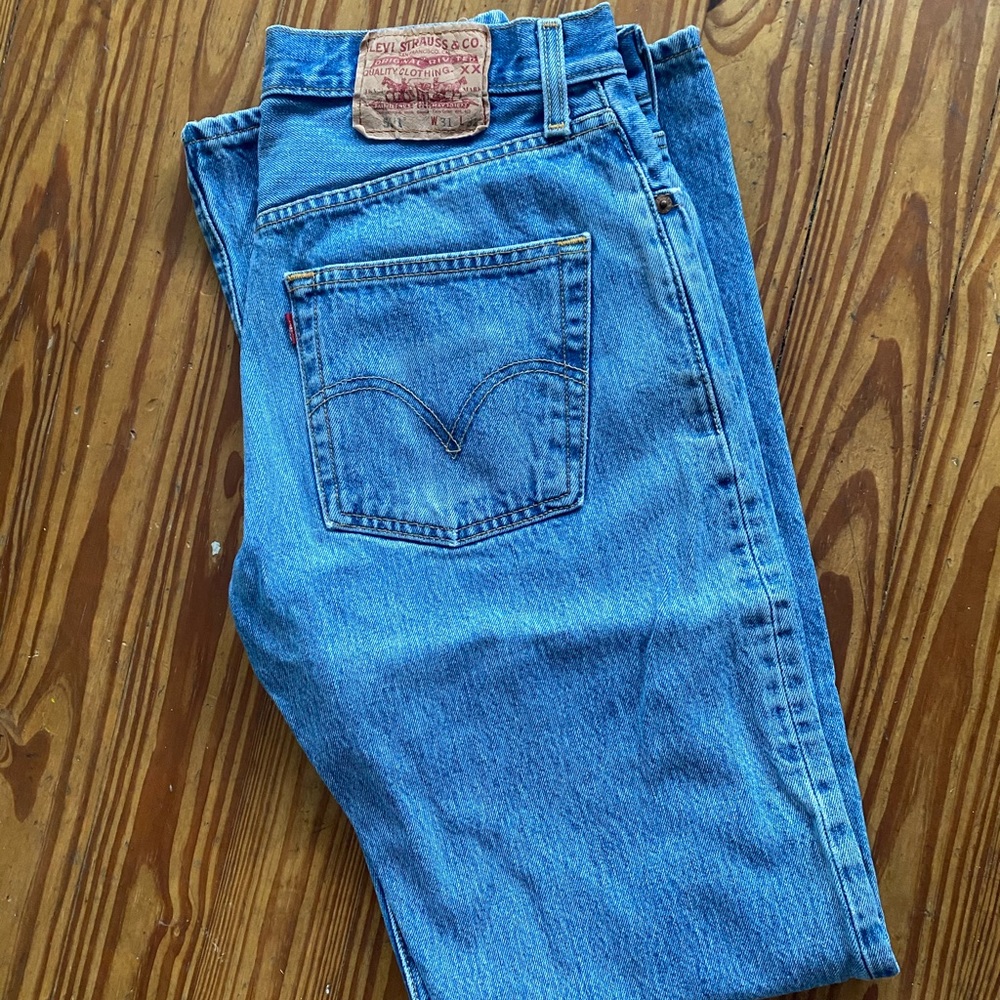 Vintage Levi Mom Jeans Button Fly 501 31 32